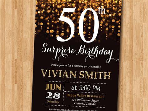 50 second invite smart card|50th birthday invitations online.